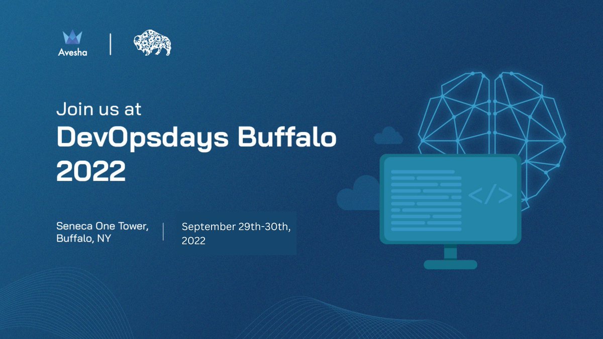 AveshaSystems's tweet photo. ๐ T-2 days until @DevOpsDaysBUF !! Join us on September 29th and 30th in Buffalo NY, we're eager to see you there ๐ #kubeslice #opensource https://t.co/mFDXHF8rZx