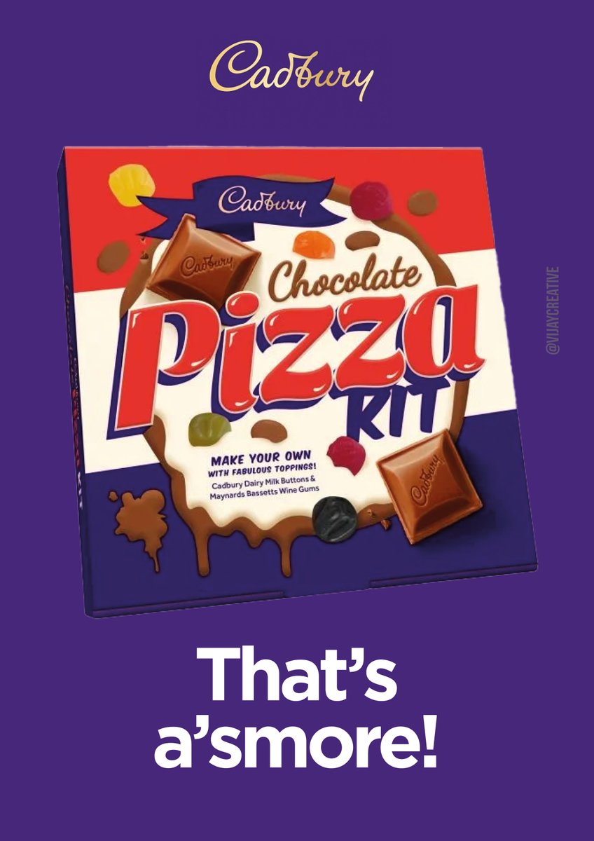 vijaycreative's tweet photo. To celebrate today’s @BritishBakeOff #BreadWeek challenge, the @OneMinuteBriefs of the Day is to create posters advertising your favourite pizza toppings! #OMBakeOff 

That a'smore!
@CadburyUK 

LinkedIn: https://t.co/JkmKlyu9pB https://t.co/nyzJt1ZzQ4
