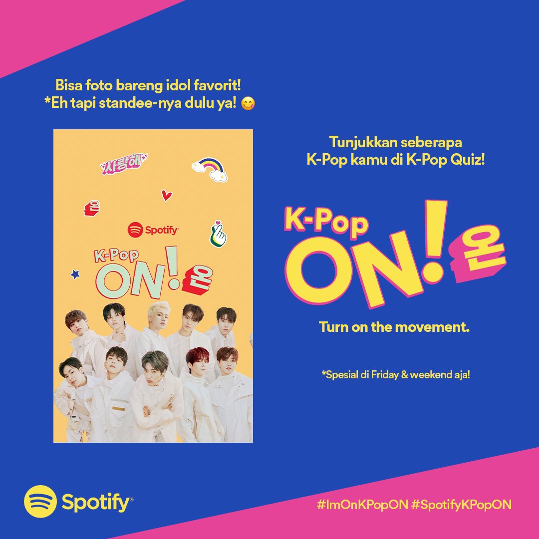SpotifyID's tweet image. Psst.. jangan sampai FOMO ketinggalan acara daebak ini! Kapan lagi bisa dapetin K-Pop experience kayak gini? 👀