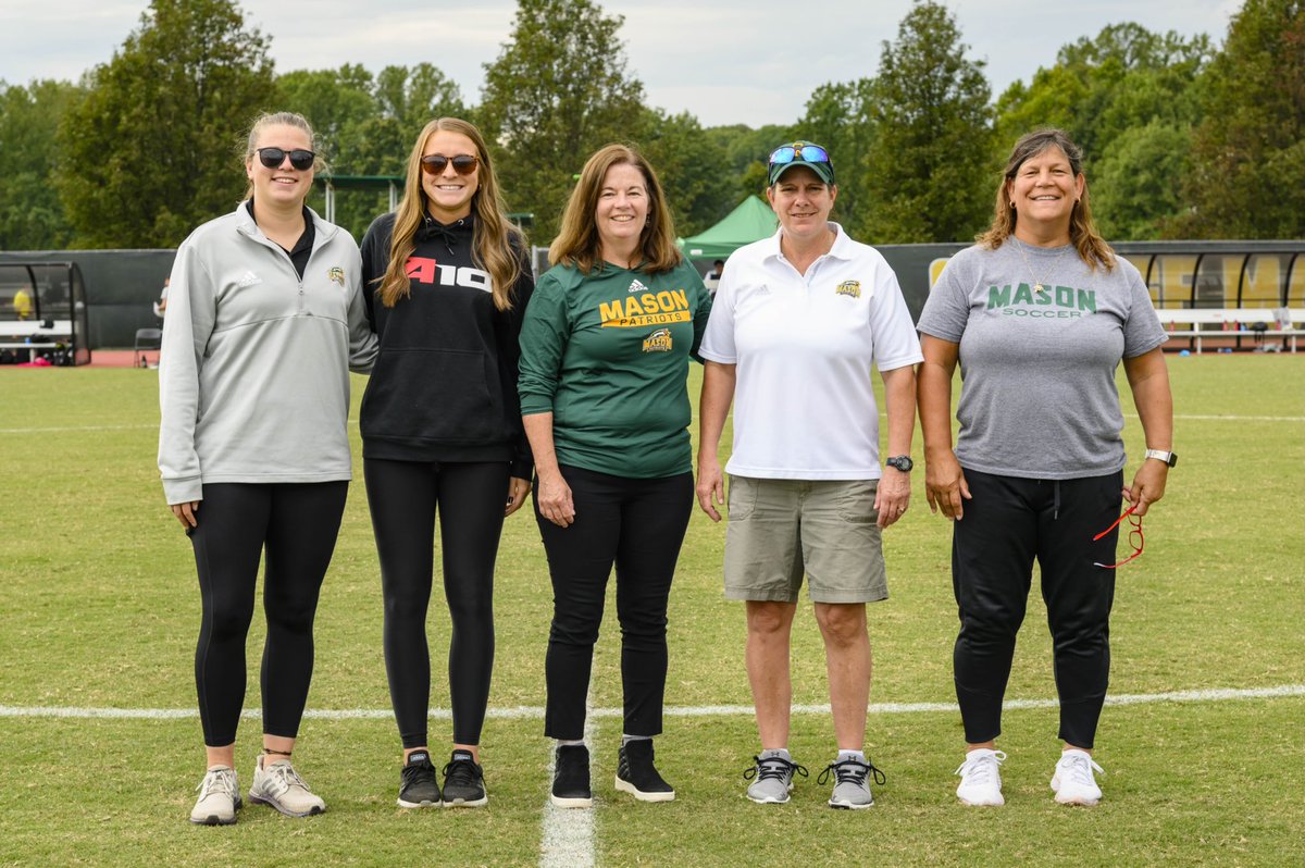 GMUPatriotClub's tweet photo. Had such a great time honoring our @MasonWSOC alumni this past weekend as we celebrated 40 years of Mason Women’s Soccer and 50 years of Title IX!

So thankful our alumni could join us!

#AlwaysaPatriot
#SuperGrateful https://t.co/bGs2O2JZj7