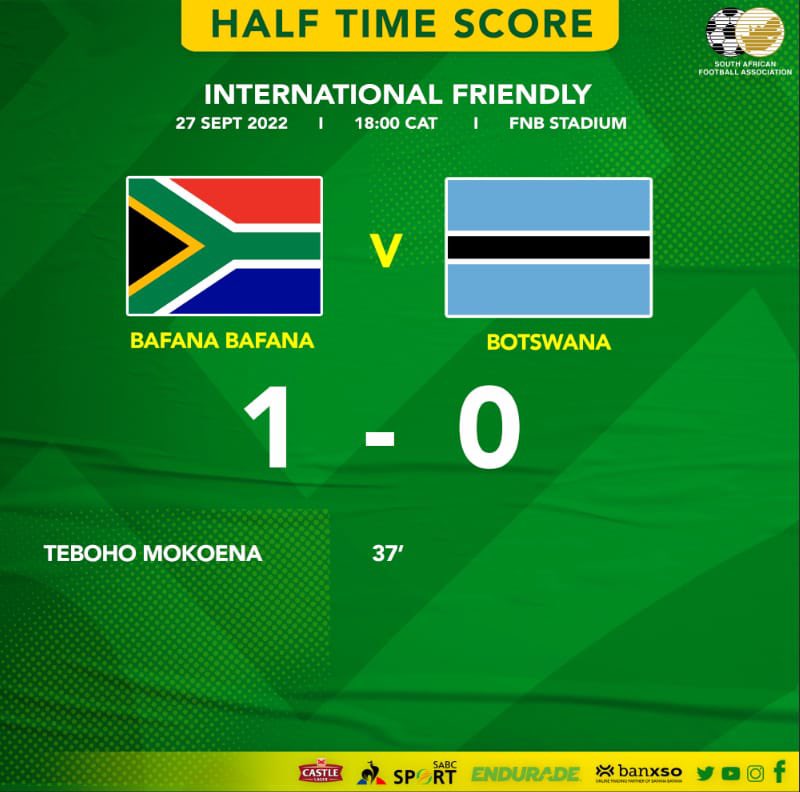 Bafana Bafana on Twitter: "HT score @FnbStadium https://t.co/YvSWnI0F5E