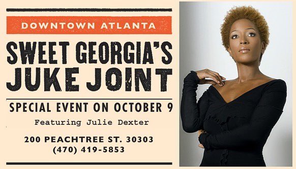 Catch me at Sweet Georgia’s Juke joint for a special brunch form 12 - 3pm on Sunday Oct 9th