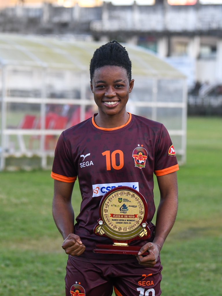 ayishatu_'s tweet photo. π¬π Women Abroad : Black Queens striker, Vivian Konadu Adjei is having a great time in India with @GokulamKeralaFC scoring 23 goals in 6 games.
She joined Gokulam Kerala from π¬πThunder Queens in August this year.
#womensfootball #ItsTimeItsNow #empoweringourgame https://t.co/ffMvEA0w14