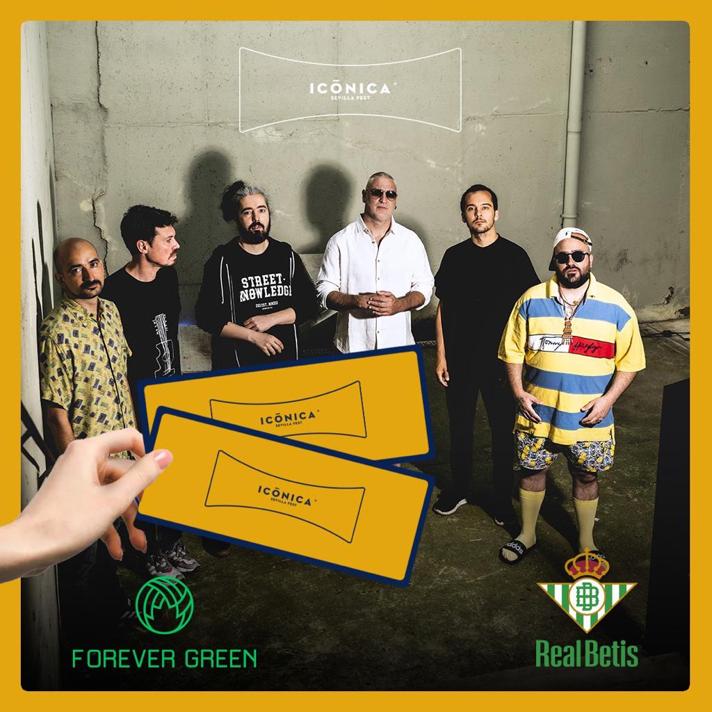 ¿Quieres disfrutar del concierto de <a href="/KaseO_real/">KASE.O</a> en 
<a href="/iconicafest/">Icónica Santalucía Sevilla Fest</a> este viernes? 🎶🔝

¡#ForeverGreen te invita a vivir esta experiencia junto a otra persona! 🪪😃 Para participar 👇

♻️ Sigue las cuentas de <a href="/iconicafest/">Icónica Santalucía Sevilla Fest</a> y 
<a href="/RBetisFundacion/">Fundación Real Betis</a>
 
♻️ ¡Haz RT a esta publicación!