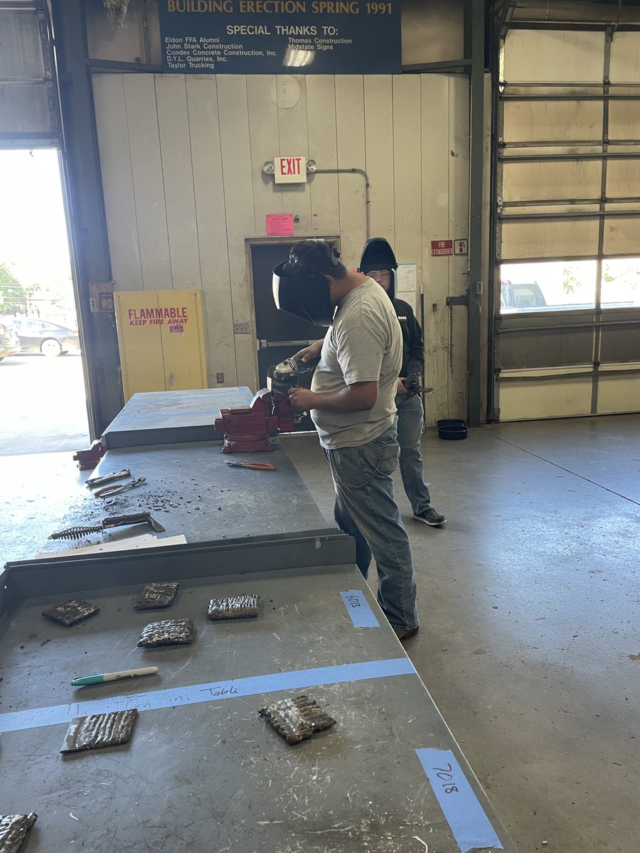 ECCEmpowers's tweet photo. Mr. Asher's Ag Construction students showing off their welding skills. https://t.co/aWwbsPFhVg