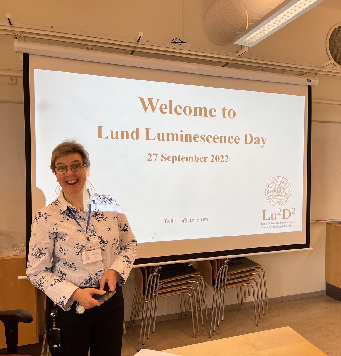Great day today <a href="/LundLum/">Lund Luminescence</a> where we hosted our first #LundLuminescenceDay! Here’s <a href="/halexgeo/">Helena Alexanderson</a> kicking things off this morning! @LundGeology