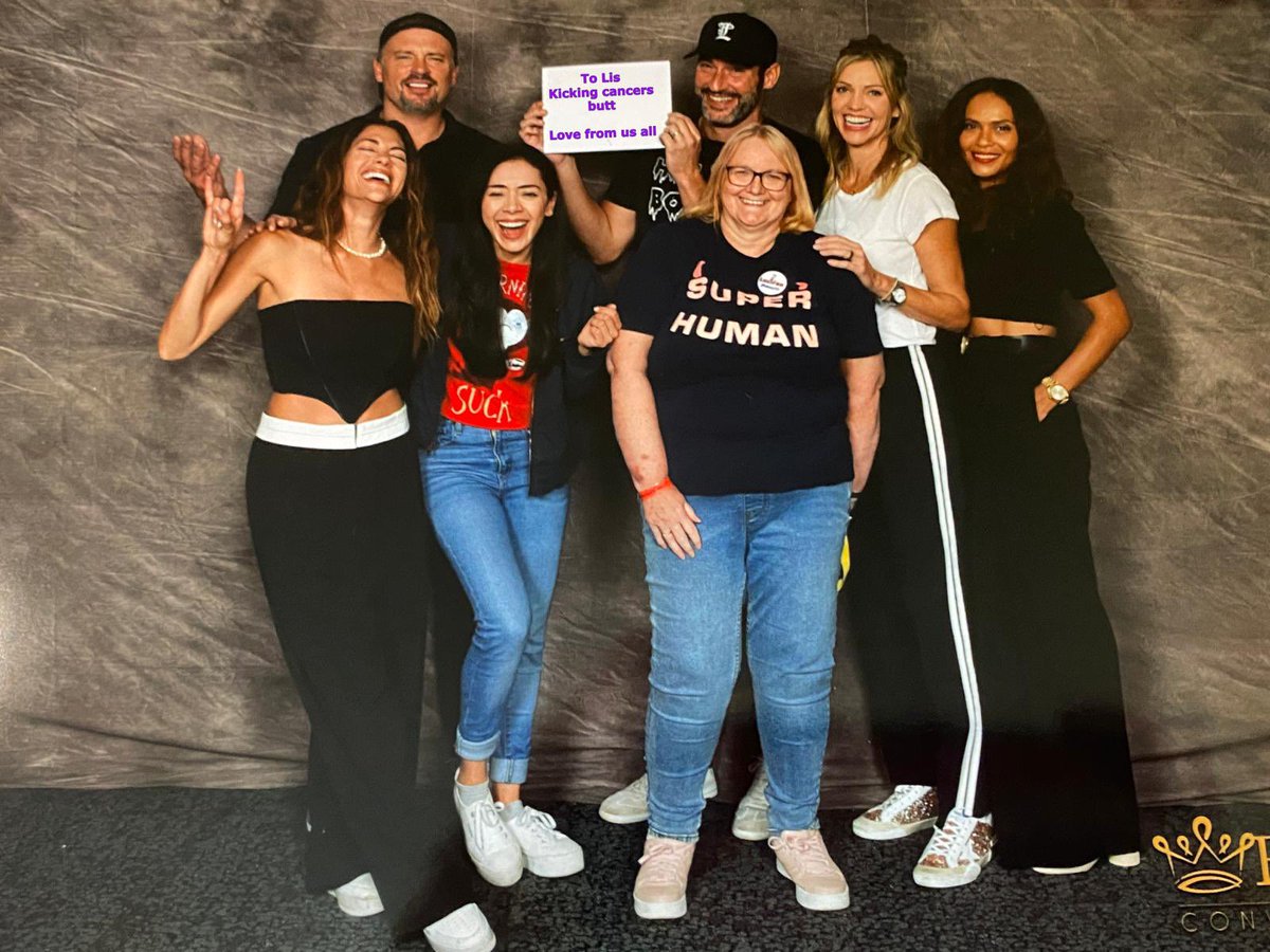 MRHSfan's tweet photo. @trutriciahelfer @LesleyAnnBrandt @Aimee_Garcia @InbarLavi @RealTWelling @tomellis17 and my dear @karenchan28 you all brought me good luck, because the surgeon just called. NO SURGERY!!! NO CANCER LEFT. So I'm official on "active watch." I BEAT STAGE 4 CANCER! #SuperHuman https://t.co/e8zsI62o9b
