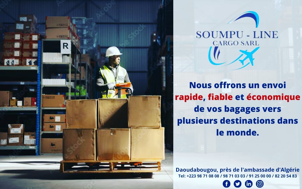 SoumpuLine's tweet photo. Vos bagages de toutes sortes, colis, courriers etc peuvent aller dans plusieurs pays sans problème. 

Désormais, faites appel aux services satisfaisants de @SoumpuLine. 
Contacts : (+223) 98710808 / 98710303 / 91250000 / 82205483 https://t.co/oGOyAuepnw