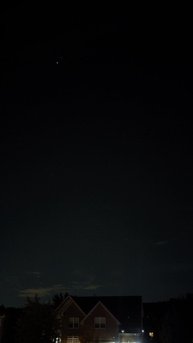 Bright dot is Jupiter last night 9/26.  So pretty live picture does not do Justice.