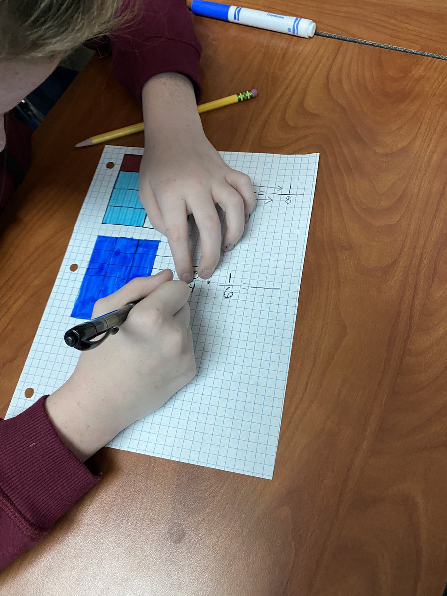 6th grade <a href="/VikingsofMOVE1/">Vaughan Vikings</a> explore multiplication of fractions with area models. Ask your child what pattern they saw for an algorithm to solve any multiplication problem without a model.