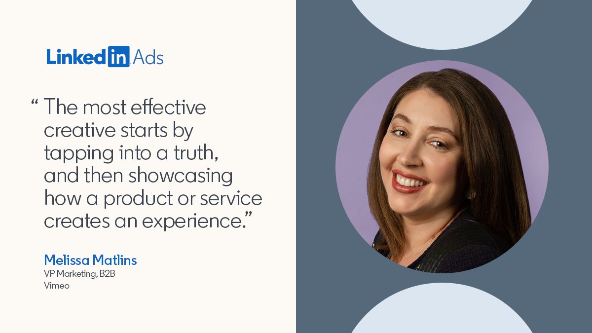 Our journey to empower the next generation of #B2Bmarketing has begun. So, we spoke with @melissamatlins, VP B2B Marketing, @Vimeo for her tips on crafting effective and creative B2B campaigns. More from her here: bit.ly/3BNAHco #CreativityinB2B #B2Brilliant