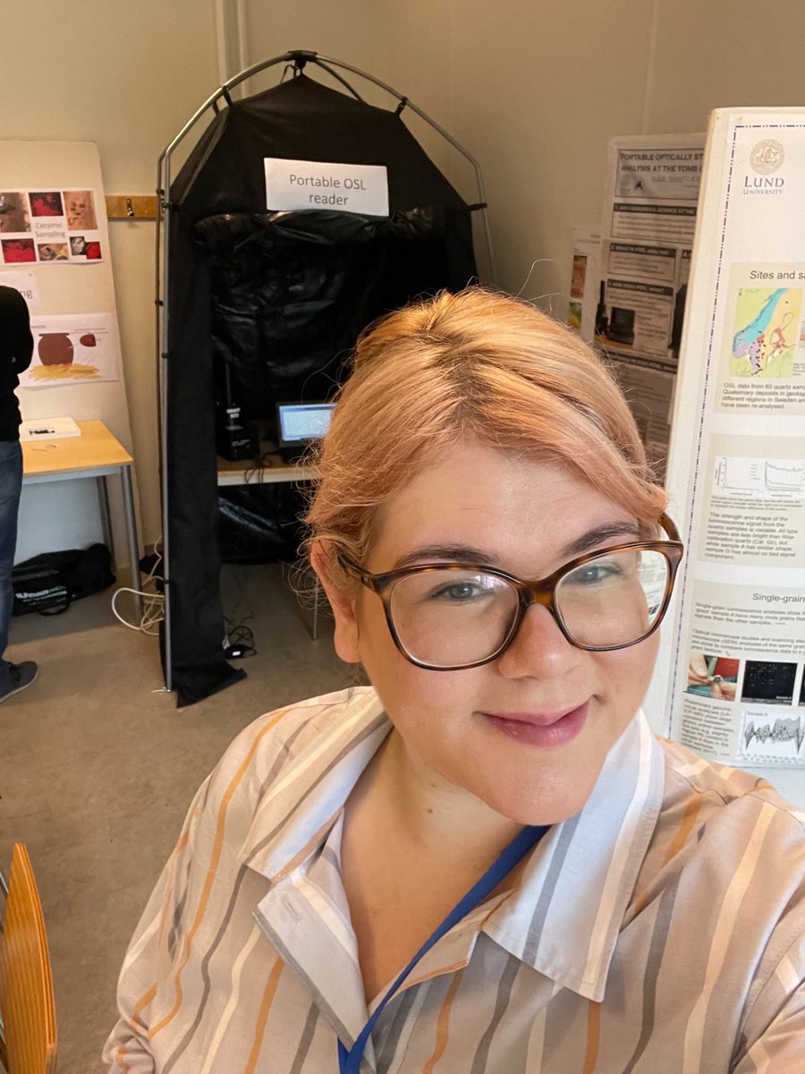 halexgeo's tweet photo. Popular demonstration by @ambergileseve of the @SUERC1 portable OSL reader today at the Lund Luminescence Day. @LundLum @LundGeology https://t.co/2bbwyfGDwS