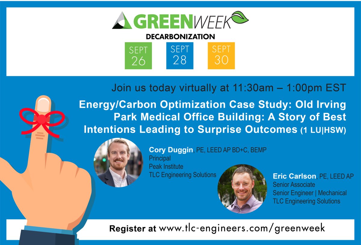 TLC_Engineering's tweet photo. Our #GreenWeek2022 presentations continue tomorrow. Don’t forget to wear green this week! #sustainability #decarbonization #professionaldevelopment https://t.co/EKW44gna7w https://t.co/JzGFCYRNIB
