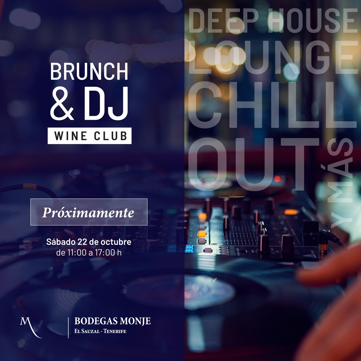 bodegasmonje's tweet photo. BRUNCH&amp;DJ 💥

Si quieres disfrutar de un sábado diferente no puedes perderte nuestro Brunch&amp;DJ el próximo sábado 22 de octubre.

¡Atentos a nuestras redes sociales! Próximamente más información🔜👀 https://t.co/a2ok0JCkq6