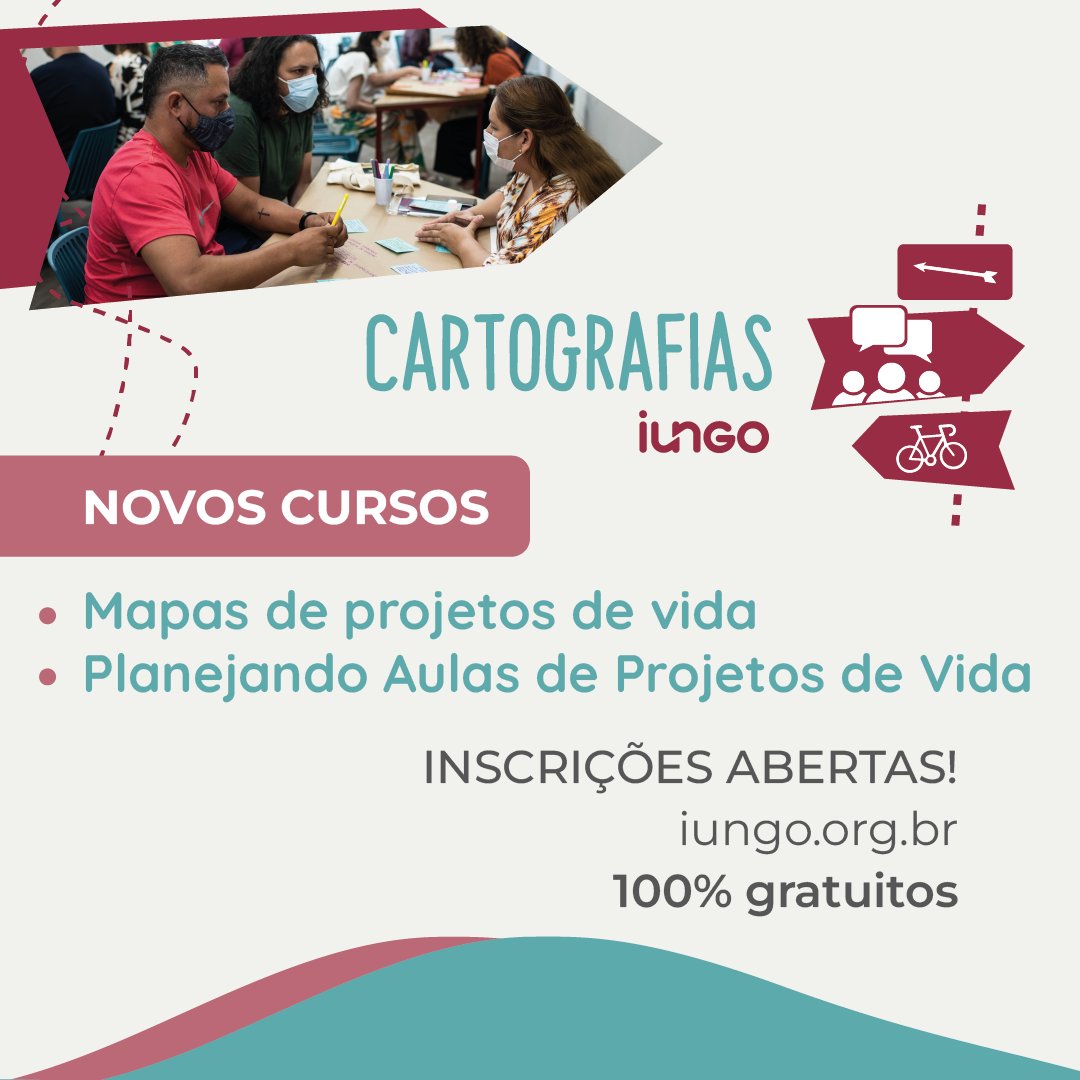 porvir's tweet photo. | Conteúdo em parceria com @institutoiungo |

O iungo oferece 2 cursos online e gratuitos para te ajudar a trabalhar com #ProjetosDeVida, de forma potente e articulada à BNCC.

👀Saiba mais e inscreva-se em: https://t.co/r0BFqWWKW9 
 
#educação #projetodevida https://t.co/QlqXzlhQmq