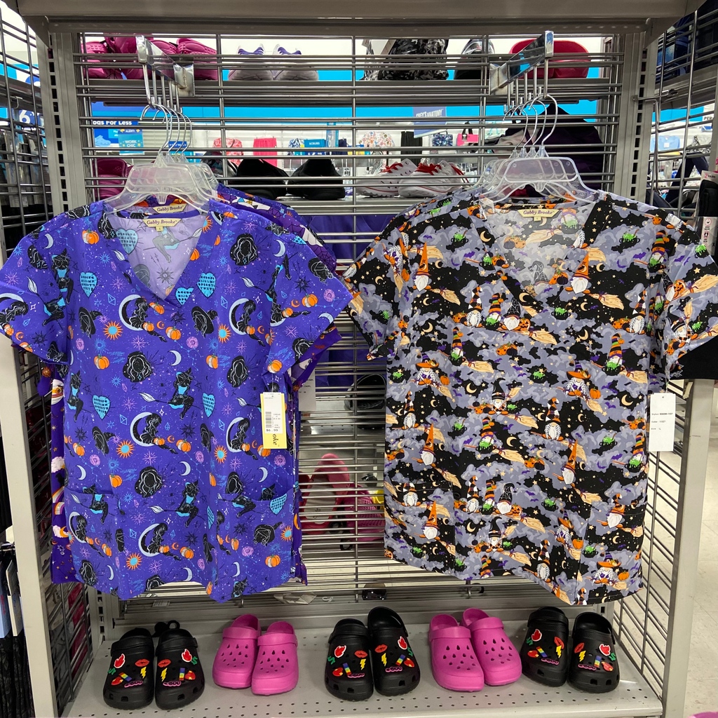 Shop spooky-cute scrubs starting at $6.99. 

#GabesFinds #Halloween #cute #scrubs #nurselife #adorable #style #autumn #trickortreat #nurse #spooky