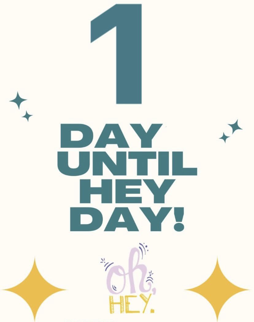 Hey Day is tomorrow during 3rd period!! Don’t forget to bring cash and visit all your favorite clubs❤️👋👋