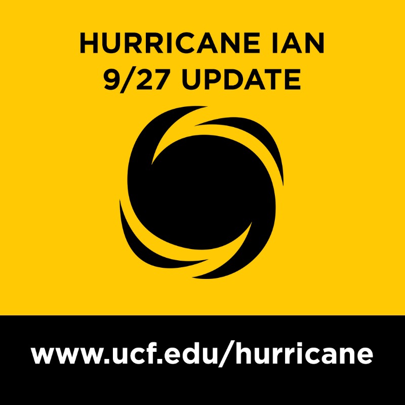 UCF's tweet photo. UCF to now remain closed through Friday, Sept. 30. Students are encouraged to safely return home after classes today.

Full update 👇