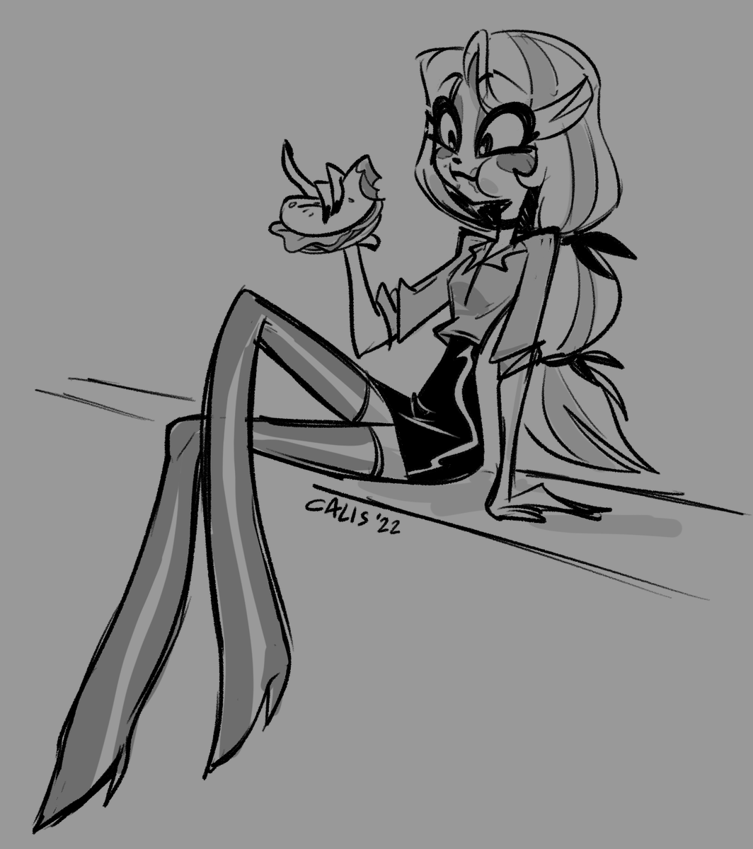 CalisDraws's tweet image. Quick little warmup before I get to work! 

#HazbinHotelCharlie #HazbinHotel