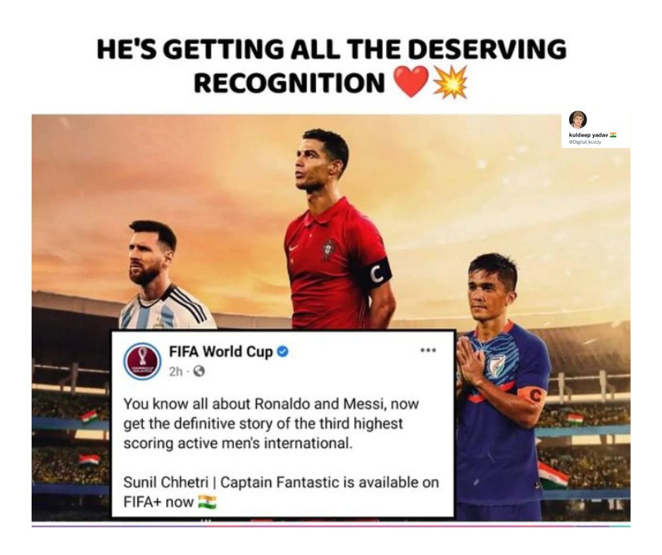 Digital_keddy's tweet photo. Sunil Chhetri !

#sunilchhetri #IndianFootball #Ronaldo #Messi𓃵 #ViratKohli @imVkohli #MSDhoni𓃵 #cricketfever #INvsSA #FIFAWorldCup @ArvindKejriwal #sports #FitnessGoals @IndianFootball https://t.co/Zmo4cZpCdV