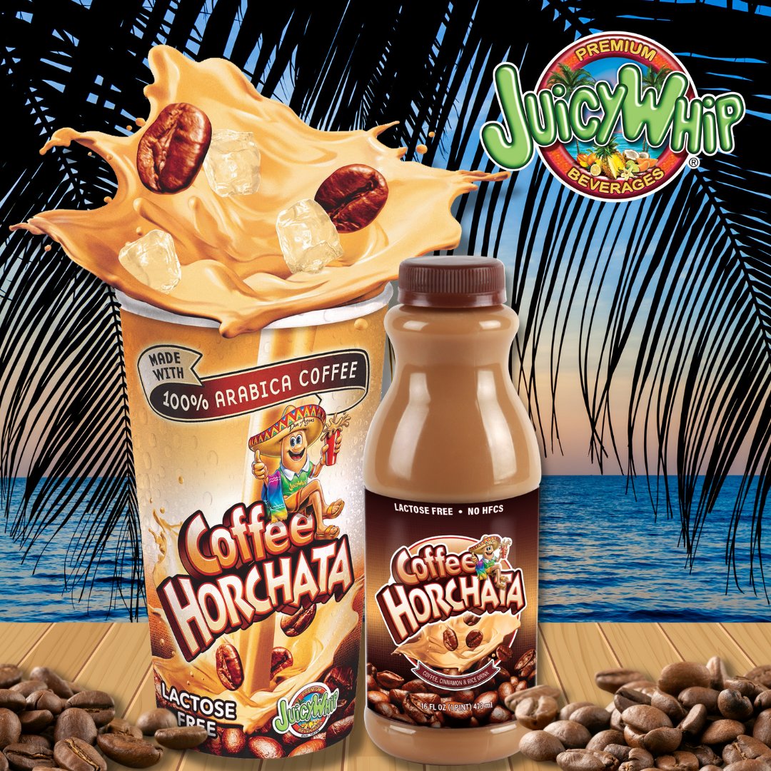 JuicyWhip's tweet photo. Roasted coffee bean flavor and sweet horchata combined result in a satisfying beverage, Coffee Horchata!🤤☕

#JuicyWhip #LaVerne #HispanicBeverages #HispanicDrinks #FruitDrinks #Horchata #RicaHorchata #AguasFrescas #Jamaica #Tamarindo #JuicyWhipBeverages #BeverageDistributor https://t.co/P6aNTkvK59