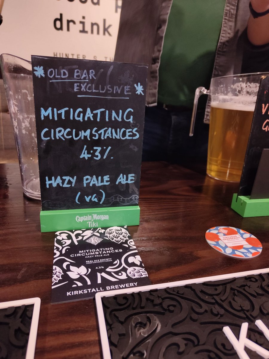 Having an awesome time at the Mitigating Circumstances launch with Kirkstall Brewery at old bar this afternoon! Free beer tasters - pass it on 👀