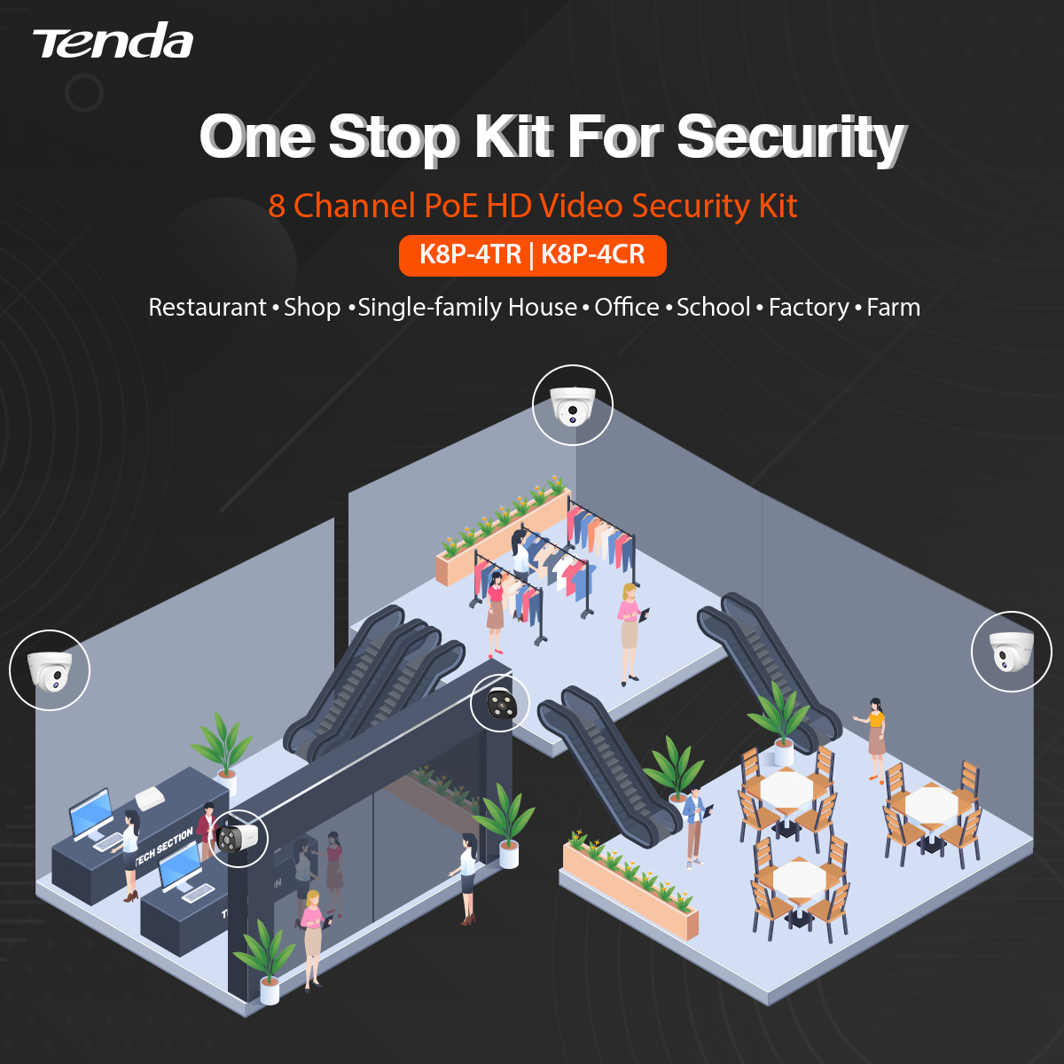 Tenda_UK's tweet image. 8 Channel PoE HD Video Security Kit comes with 1 PoE NVR and 8 PoE bullet security cameras. 

Know more: tendacn.com/product/k8p-4t…
Know more: tendacn.com/product/k8p-4c…

#TendaUK #Tenda #Tendatech #SecurityCamera #HomeSecurity #Camera #CCTV #Wireless #digitallife #digitalmarketing