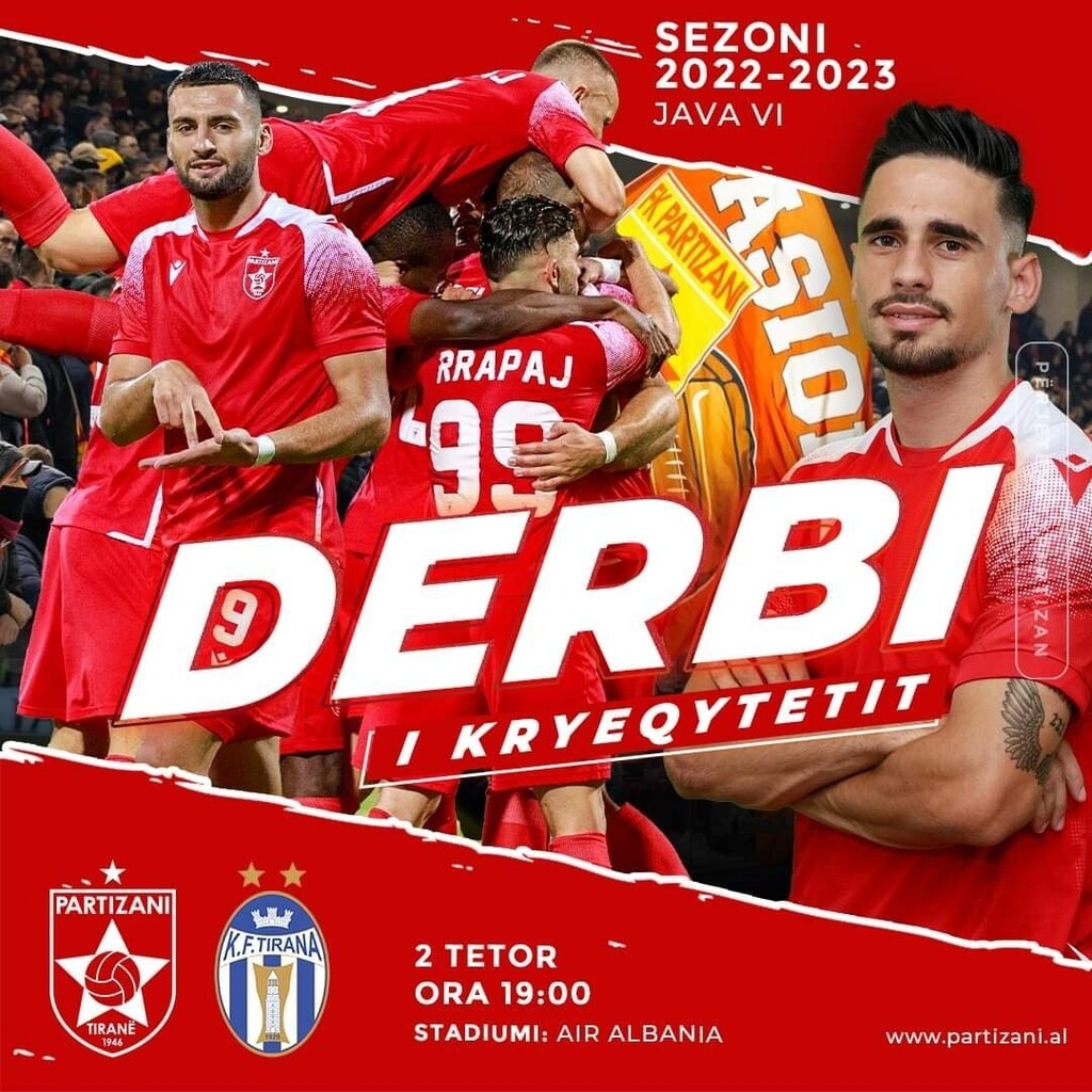FK_Partizani's tweet photo. #PARTIZANI - tirana
🗓️E DIEL 2 TETOR
⏰ORA 19:00
🏟️#AIRALBANIASTADIUM
#PMTP https://t.co/ZwY8VCV9N4 https://t.co/RNTRTY8gS3