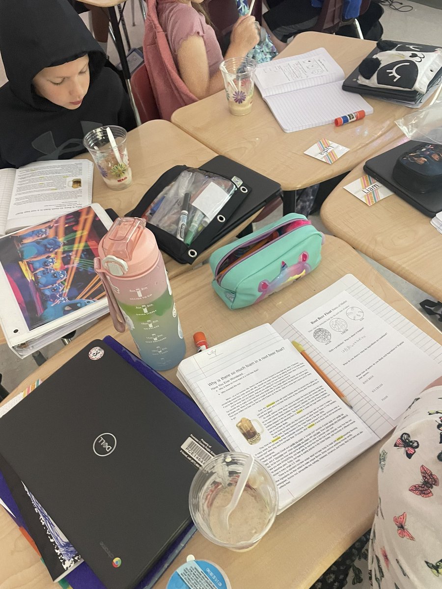 MrsErie3rdGrade's tweet photo. We can’t just discuss phases of matter, we need to make ice cream floats to reeeeeeeaaaaallllyyyyy understand it 🍦⚛️ #phasesofmatter #icecreamandscience #PocaPrek5 #funin5th https://t.co/lKYYtaT0U7