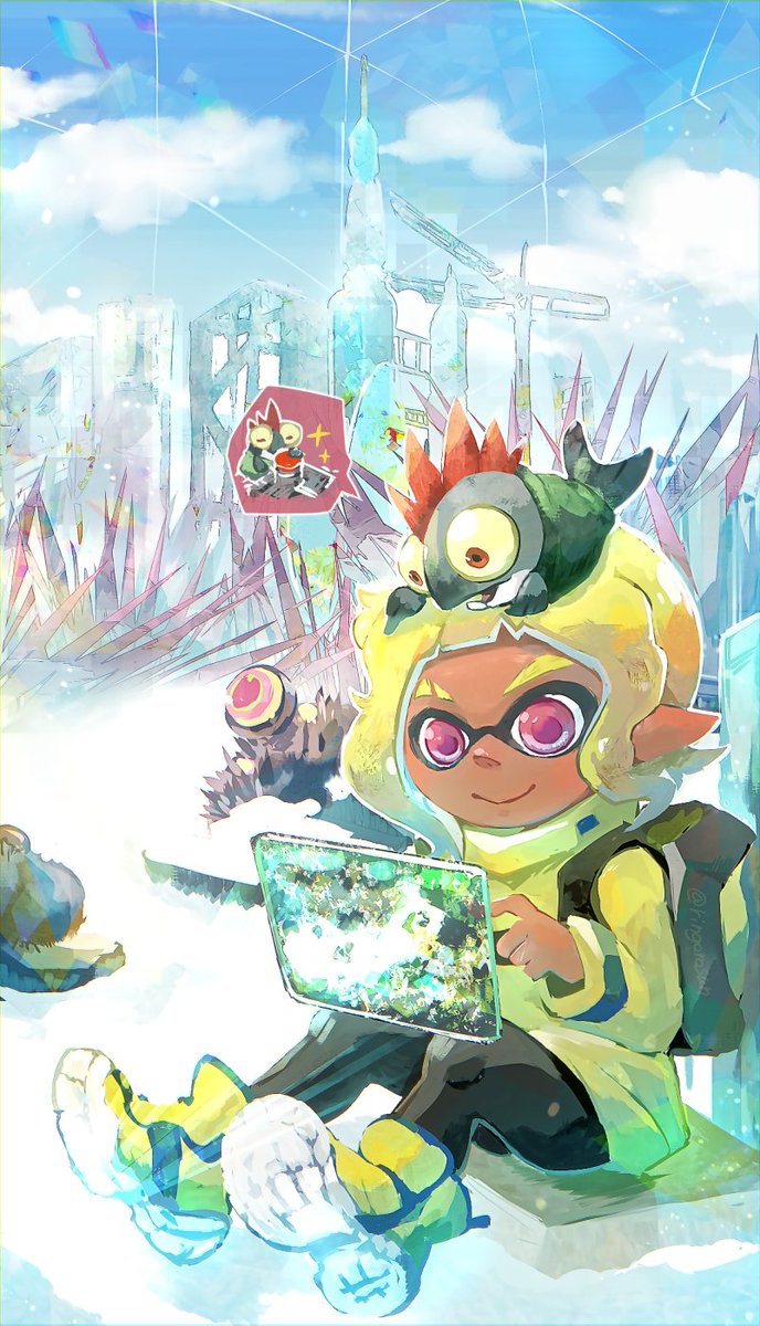 スプラトゥーン「ヒーローモードは楽しいし コジャケちゃん可愛い・・(*'ω'*)#splatoo」|りんごろう🍎パルデア旅行真っただ中のイラスト