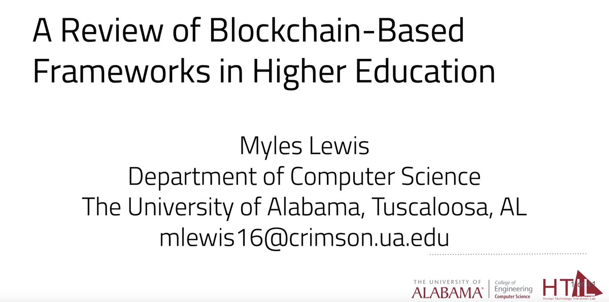 Congrats on passing your qualifying exam Myles!

 #blockchain #research #HigherEd