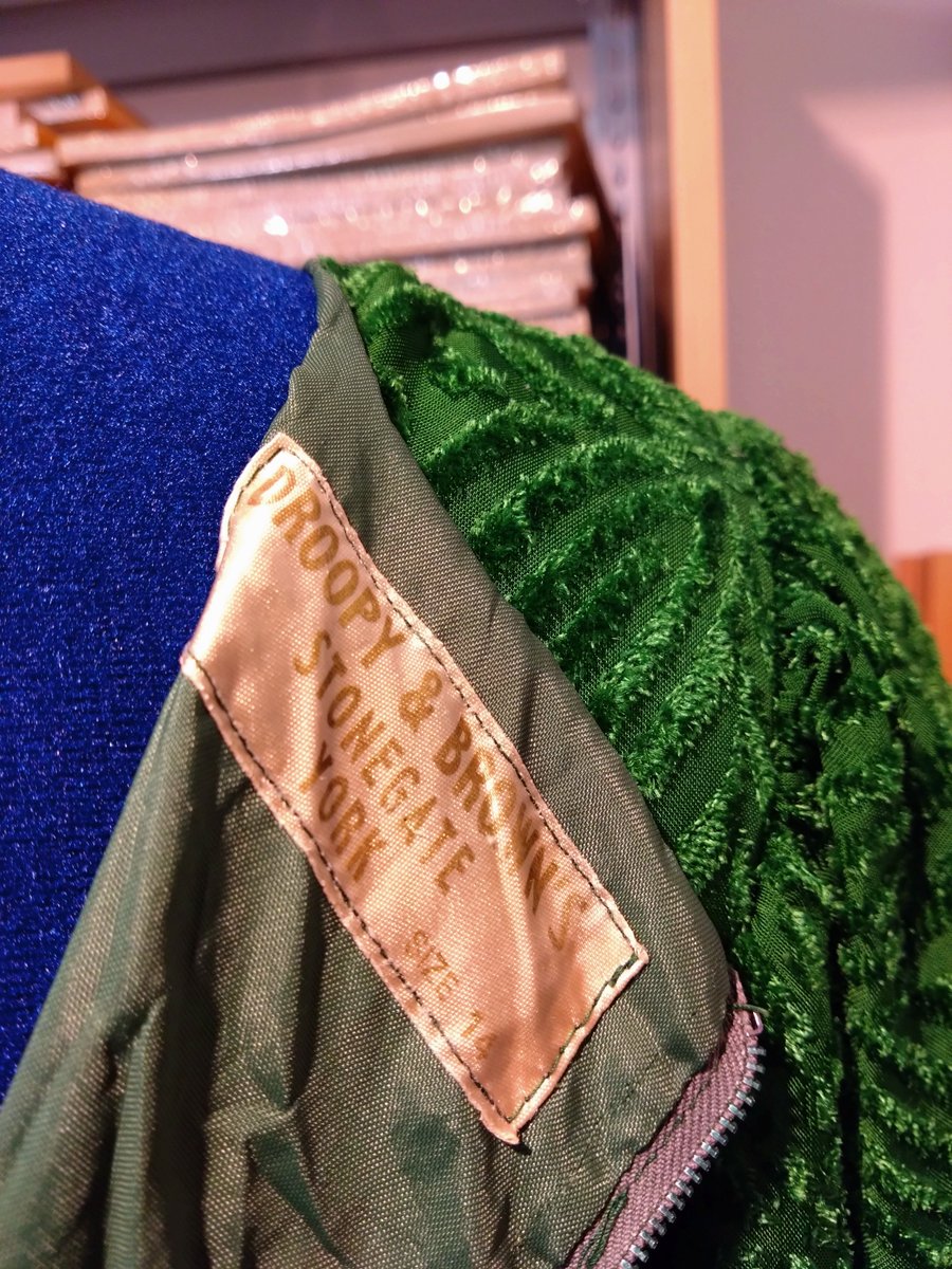 sbc_library's tweet photo. Our mannequin has changed for the new semester and is now wearing a 1970s Droopy and Brown's maxi dress in devore velvet.  Groovy! https://t.co/m7vc7IUXlT