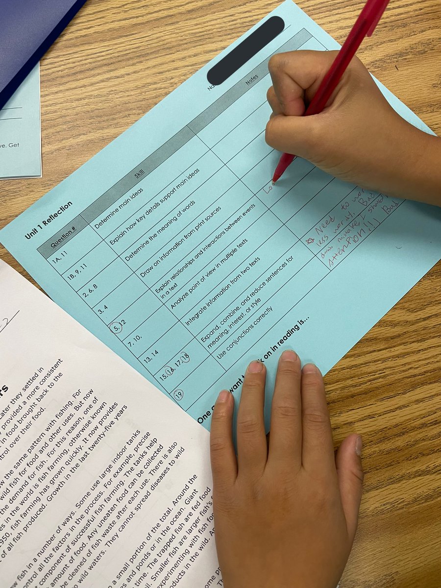 mrschingsclass's tweet photo. Tests are not the end of learning — they are an opportunity to check in, reflect on our own learning, and set new goals! https://t.co/tUXP6EyLcT