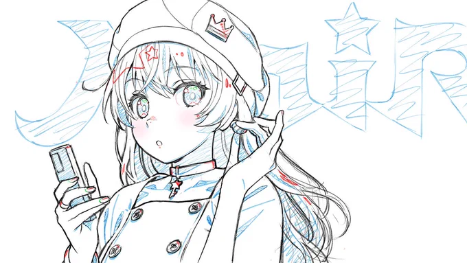 寝る前の息抜きラフめあ #めあーと 