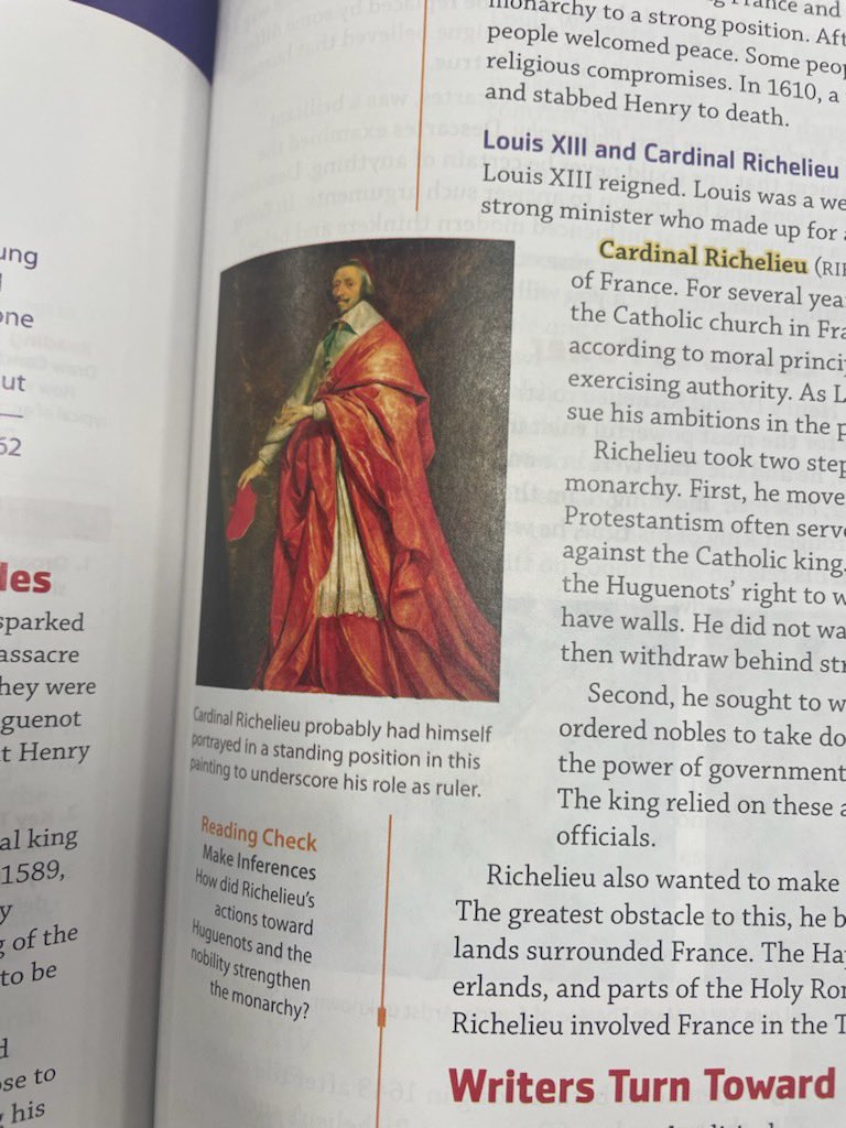 Macie_Nash_'s tweet photo. We found an article on Cardinal Richelieu that highlights our bias Unreality. The photo of Richelieu depicts a powerful, wealthy ruler, when in reality he was a poor, unliked leader by his people. The chosen image causes an individual to believe an untrue bias. #EDUC200 #01FA22 https://t.co/IZ27GZHM1f