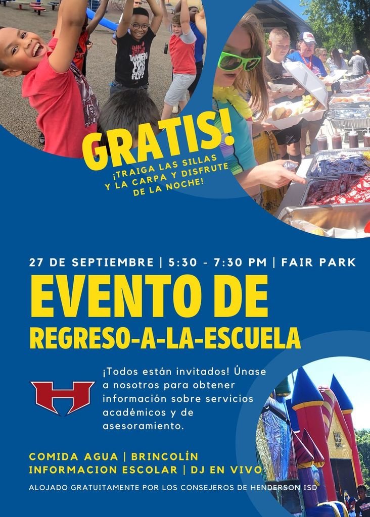 WyliePrimary's tweet photo. Come and join us in a Back-To-School Bash at Fair Park today from 5:30 - 7:30pm hosted by our HISD Counselors.  Everyone is invited!  Join us for information on academic and counseling services. https://t.co/np1CDOAa1T