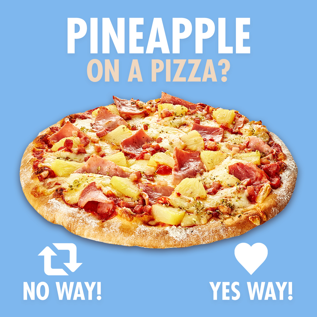 We need to settle the pineapple on pizza debate once and for all.
🍍🍕🍍🍕🍍🍕🍍🍕🍍🍕🍍🍕🍍🍕🍍🍕🍍🍕🍍🍕🍍🍕🍍 
RT - It’s unacceptable! 
❤️ - It’s wonderful!
#GBBO
