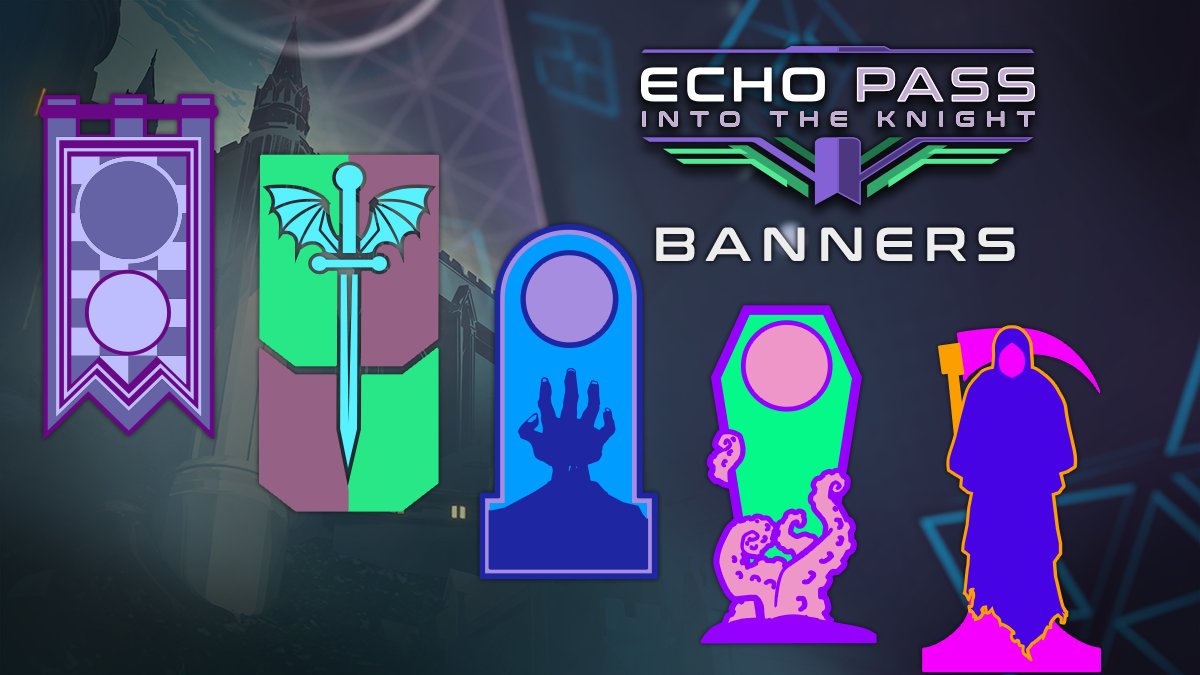 Flaunt your goals and victories with our new banners coming with the new Echo Pass starting on October 4th. Which one is your favorite?
