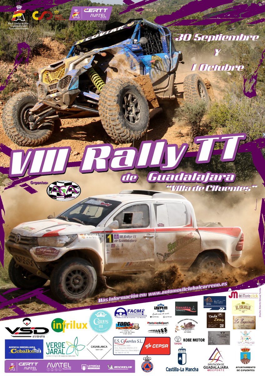 CampeonatoTT's tweet photo. 🚙 Previo Rally TT Guadalajara @AutoClubAlcarri @AvatelTelecom @RFEdeA #CERTTAvatel
https://t.co/xtTvIxhaaG https://t.co/lMOayKMhHL