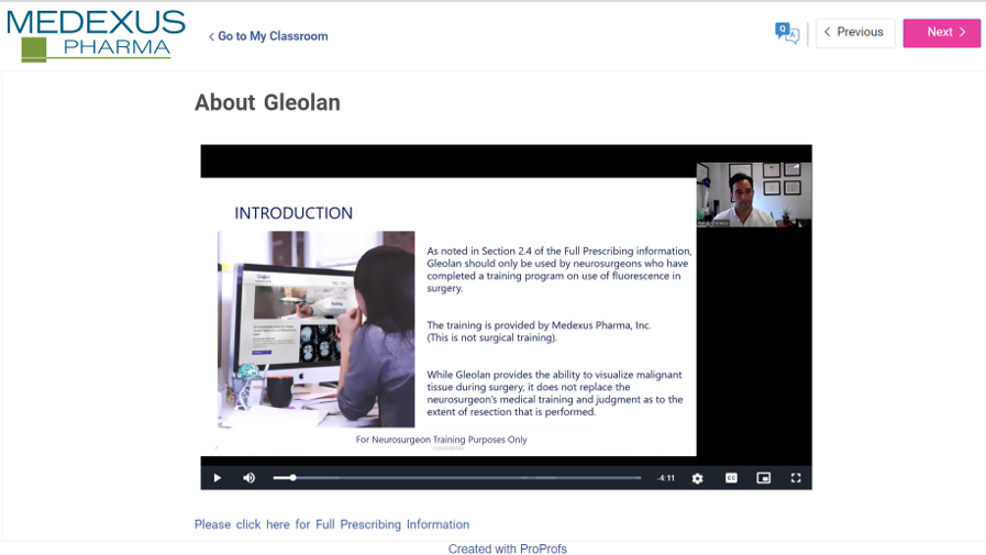 MedexusInc's tweet photo. For all of our US neurosurgeons who have not trained on Gleolan (aminolevulinic acid HCl), $MDP has relaunched the Neurosurgeon Training Program featuring @RandyDAmico_MD! Train now at https://t.co/zCP5pkrqPd and join over 1000 of your peers in becoming a #Gleolan Approved User. https://t.co/bDPMhYDg9J