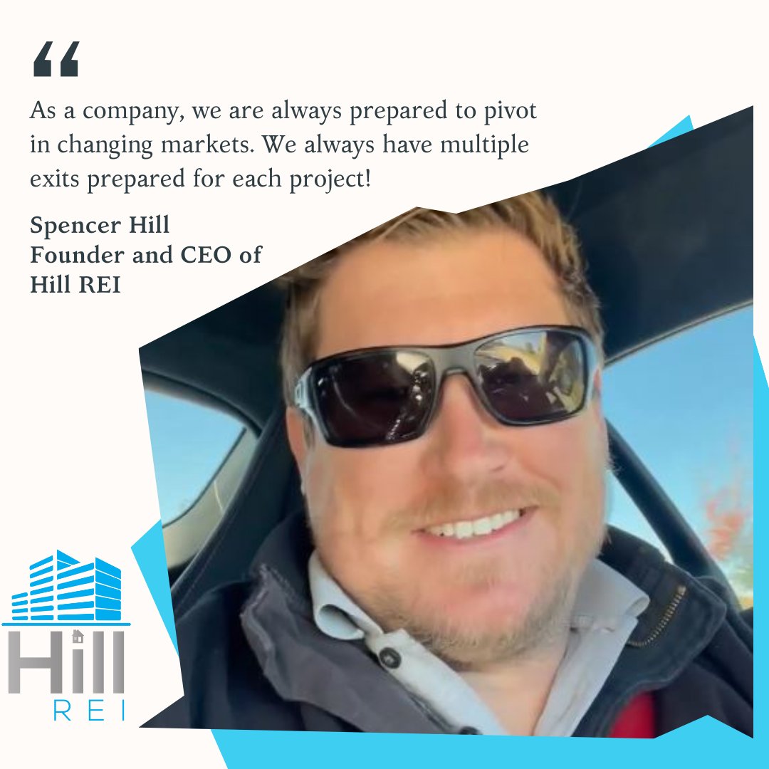 "As a company, we are always prepared to pivot in changing markets. We always have multiple exits prepared for each project!" - Spencer Hill

#SpencerHill #hillrei #realestate #estatesales #flippinghouses #sales #cashflow #cash #money #investor #invest #entrepreneur