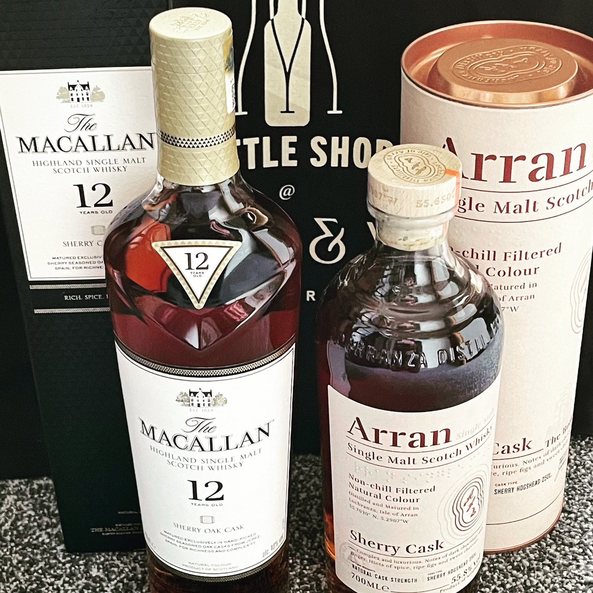 When you have a client arriving next week who has a particular taste for sherry finished whisky…

A big thank you to @IMBottleShop for helping out. 👏

#golf #whisky #sherrycask #golfers #golfing #scotland #travel #mortongolf @BonnieMarket @Arranwhisky @The_Macallan