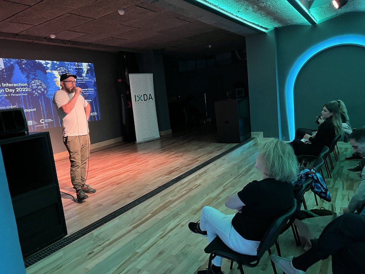 ixdabudapest's tweet photo. Kicking of World Interaction Design Day #Ixdd live. Today’s menu: Co-designing public services, spaces and what we can learn from architecture and policy co-creation. #ixda #design https://t.co/fM2e2AwVxg