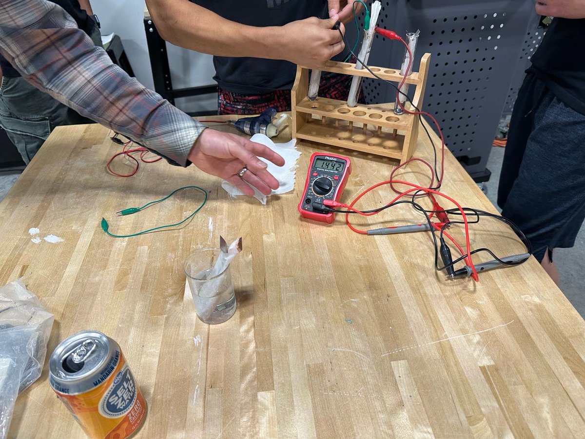 CampusThompson's tweet photo. Wow!!! The Manufacturing &amp; Design students made batteries today. Get energized with learning at TCC!!! https://t.co/IvjCLlGTeQ