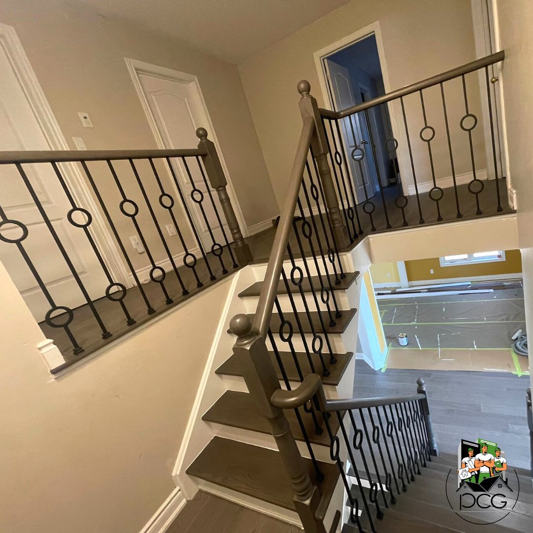 Completely new look of these stairs! What do you think?

#stairconstruction #stairs #stairpainting #torontorenovations #stairremodel #stairartisan #torontoconstruction #torontorealestate #torontohomes #torontostairs #stairrefinishing #torontorailings #torontorenos