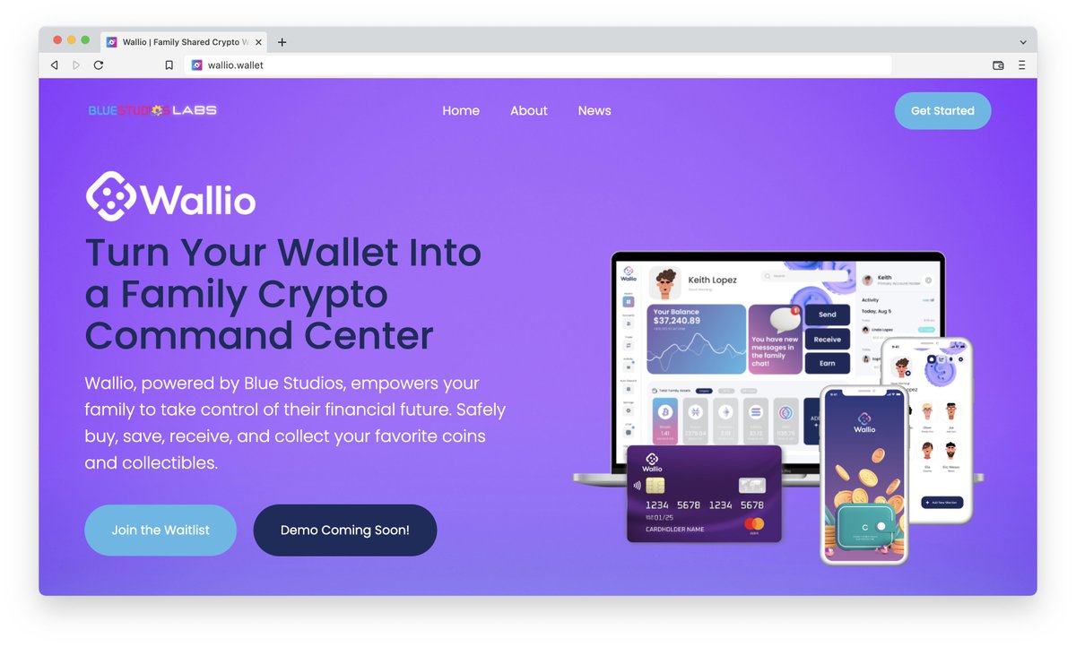 Another cool web3 site? Yes, please!

Wallio, powered by <a href="/BlueStudios_io/">Blue Studios Labs</a>, allows you to create a wallet for your whole family! Safely buy, save, receive, and collect your favorite coins and collectibles with the fam.

Visit wallio.wallet in @Brave browser to join the waitlist!