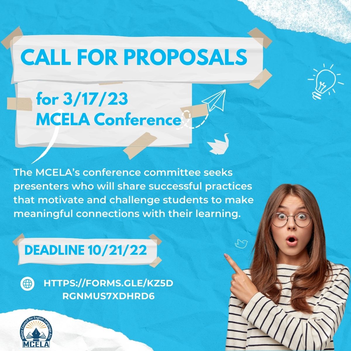 Seeking presenters for our MCELA Conference in Portland, Maine for March 2023. More information and proposal submission form located here: docs.google.com/document/d/1Wm…