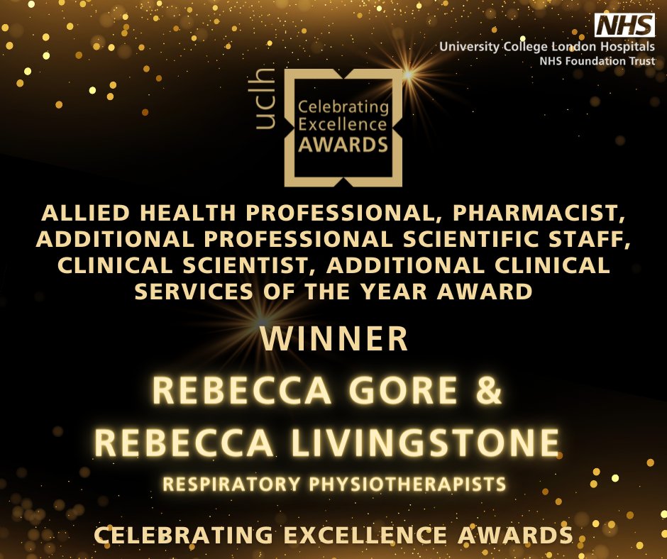 The Allied Health Professional, Pharmacist, Additional Professional Scientific staff, Clinical Scientist, Additional Clinical Services Award goes to… Rebecca Gore & Rebecca Livingstone from the respiratory medicine outpatient & therapy teams! #CEA2022 #CelebratingExcellence