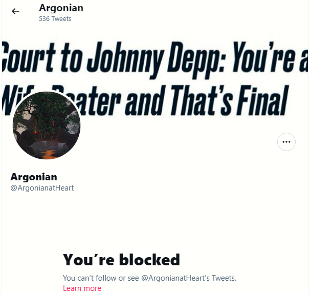 GwenEvaBearLuvs's tweet photo. "Turds" of a feather block together.
#AbuseHasNoGender #AmberHeardCommittedPerjury #AmberHeardDeservesPrison #AmberHeardIsALiar #AmberHeardIsAnAbuser #AmberHeardIsAPsychopath #AmberHeardIsASpouseBeater #JohnnyDeppWon #JusticeForJohnnyDepp #MenToo #NotGendered #TruthIsNotMisogyny https://t.co/kXuPchQSyX