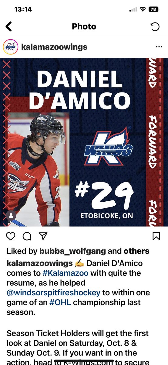 BluePrintHockey's tweet photo. Congratulations to @YourCaledon own @DanielDamico89 a graduate of @stmikesbolton Hockey and @StNicholasinfo Hockey in the @DPCDSBSchools has signed his 1st Pro Contract with the @KalamazooWings @NHL @BlueJacketsNHL Farm Team ! So happy for Daniel wishing him much sucesss ! https://t.co/Ng1uw0hRy6